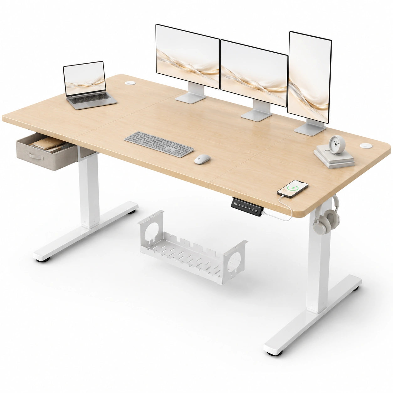 bureau-electrique-reglable-en-hauteur-avec-tiroirs-et-port-usb-kaewwh4550ku